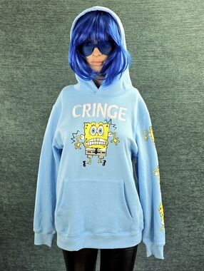 Spongebob Cringe Hoodie Youth/Big Kid Size 14-16